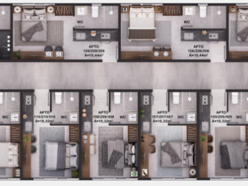 Planta pavimento tipo 01 a 03