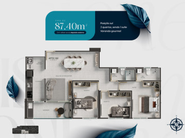 Planta apartamento tipo 02