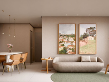 Ilustrao apartamento decorado