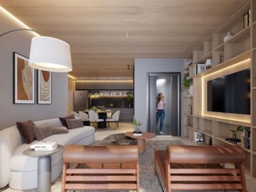 Perspectiva Sala apto 75m